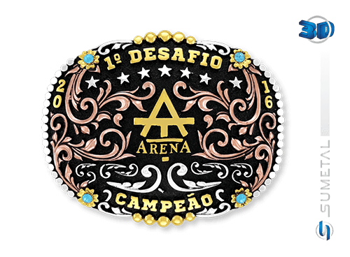 9532FJ - Fivela Personalizada Country Campeão Desafio Arena