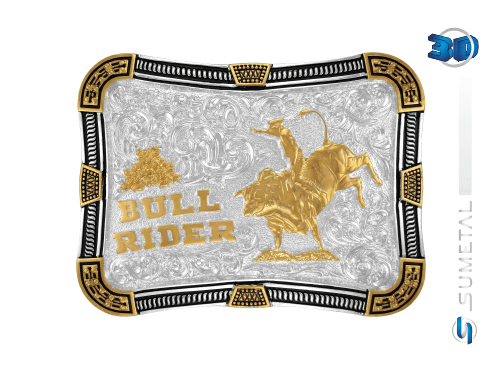 10605F PD - Fivela Country Bull Rider