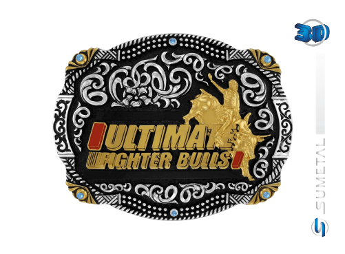 11022FJ PD - Fivela Country UFB Ultimate Fighter Bulls