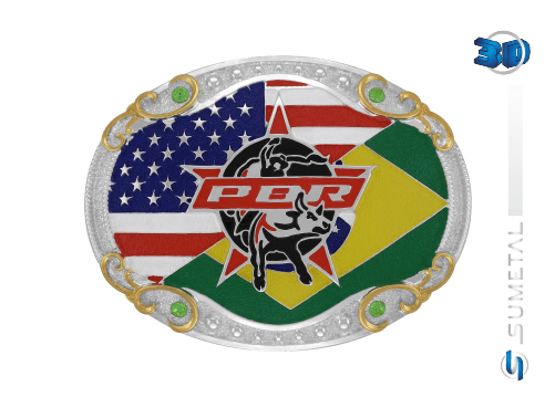 11456F PD - Fivela Country PBR PROFESSIONAL BULL RIDERS