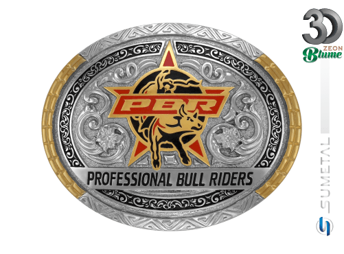 11980F ND - Fivela Country PBR PROFESSIONAL BULL RIDERS