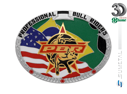 12084F ND - Fivela Country PBR PROFESSIONAL BULL RIDERS