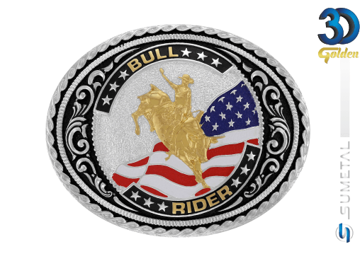 12181F PD - Fivela Country Bull Rider
