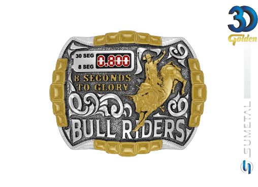 12225FE PD - Fivela Country Touro Bull Riders