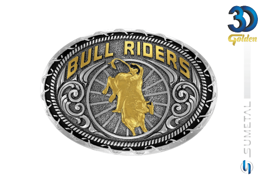 12285FE PD - Fivela Country Touro Bull Riders