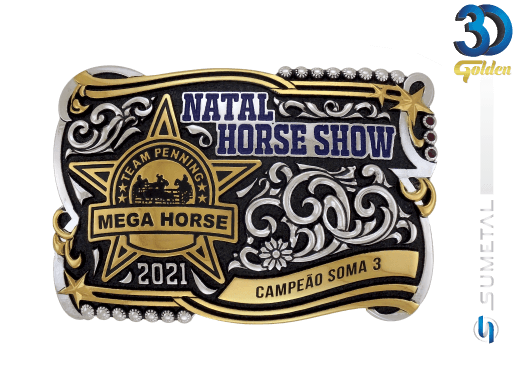 13269FJ PD - Fivela Country Personalizada Natal Horse Show 2021