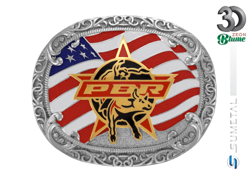12049F ND - Fivela Country PBR PROFESSIONAL BULL RIDERS