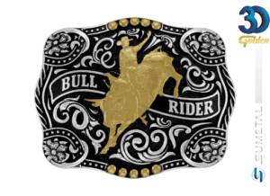 12144FJ PD - Fivela Country Bull Rider